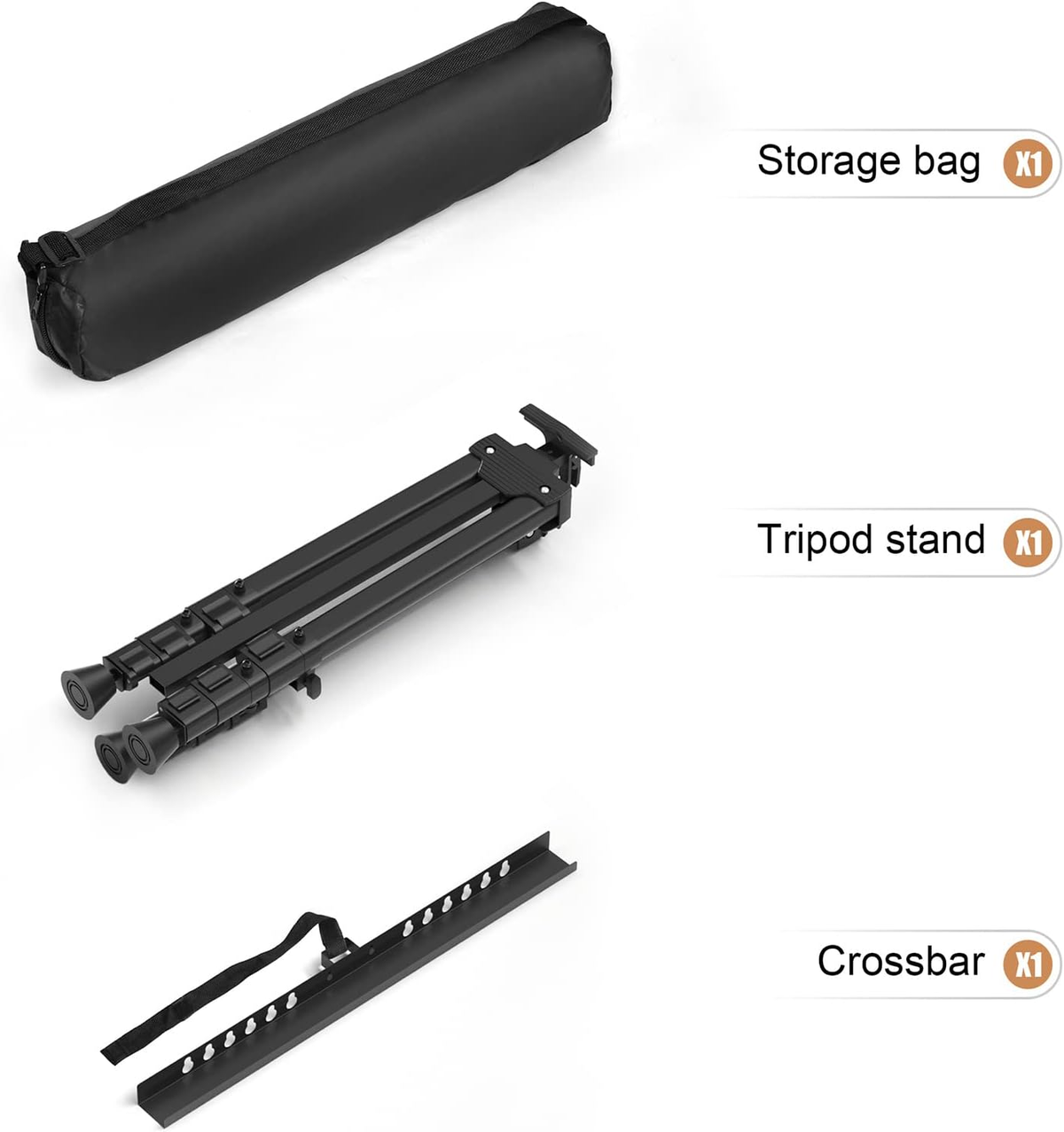 Kittiwake Displayware Black Aluminum Tripod Easel with Carry Bag additional product photo