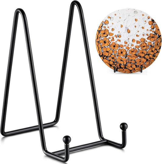 Kittiwake Displayware Matte Black Metal Plate Stands studio product photo