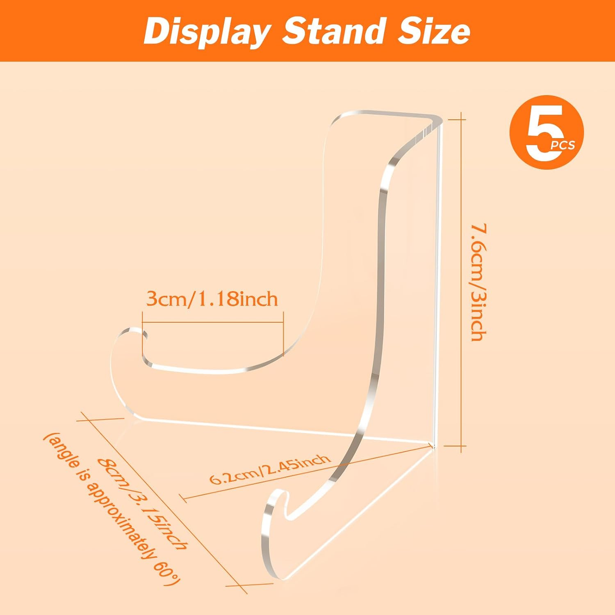 Kittiwake Displayware Small Clear Acrylic Card Stands additional product photo