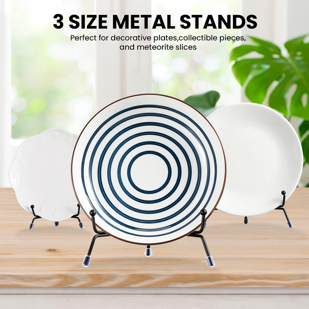 Kittiwake Displayware Black Iron Folding Plate Stand Assortment additional product photo