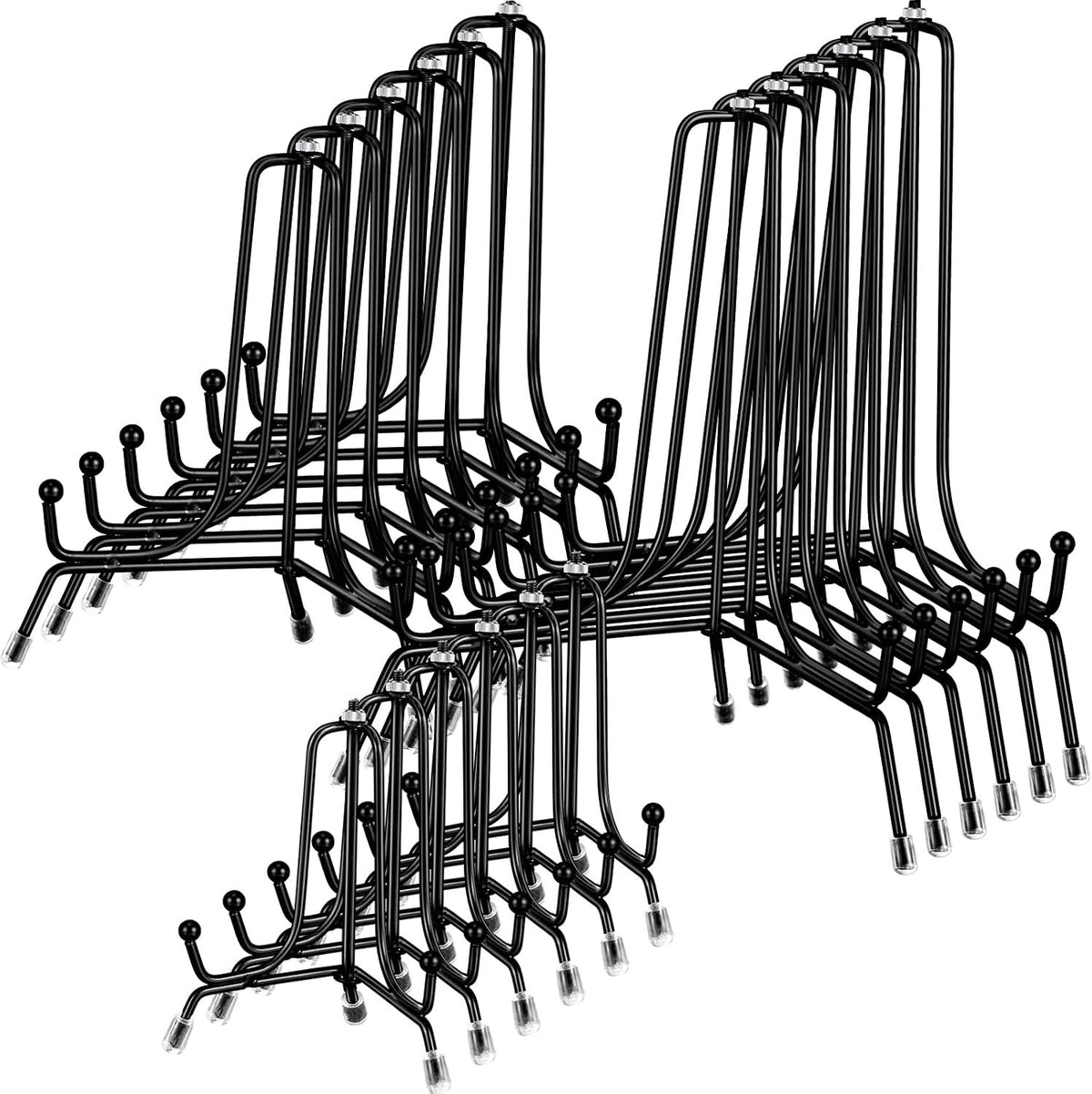 Kittiwake Displayware Black Iron Folding Plate Stand Assortment studio product photo