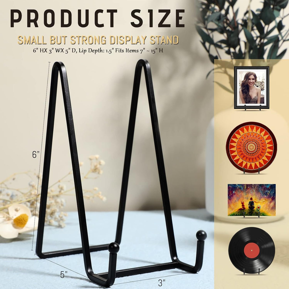 Kittiwake Displayware Tilted Black Metal Frame Stands studio product photo
